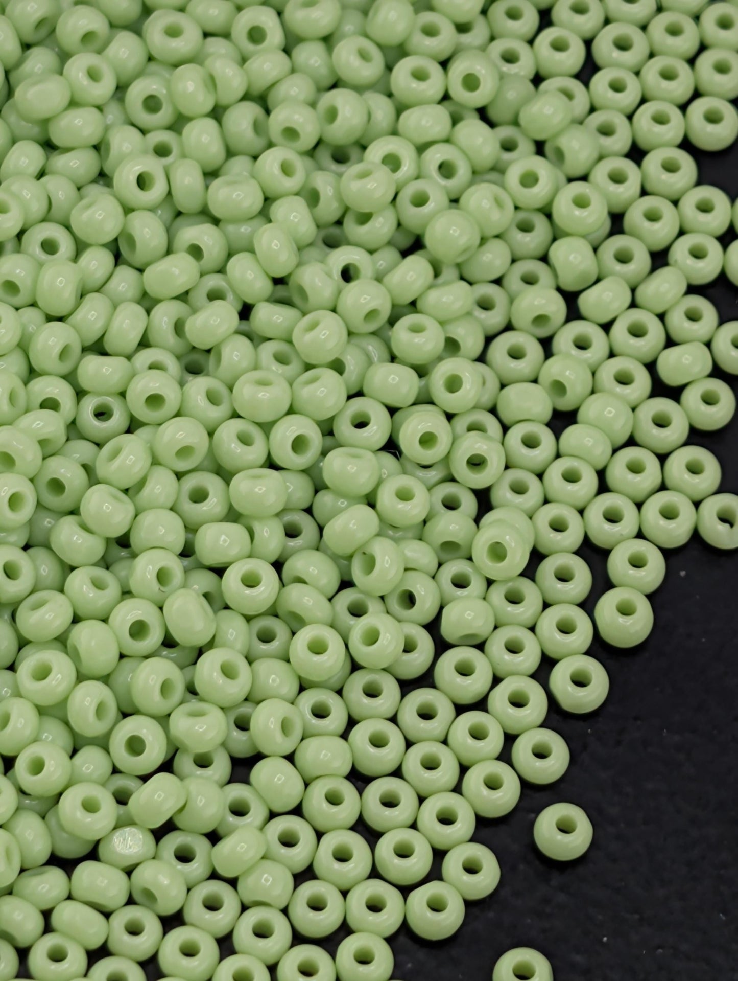 Opaque Pale Green | Preciosa Ornela Seed Beads | Size 11/0 | 15g Pkg ~630 pcs