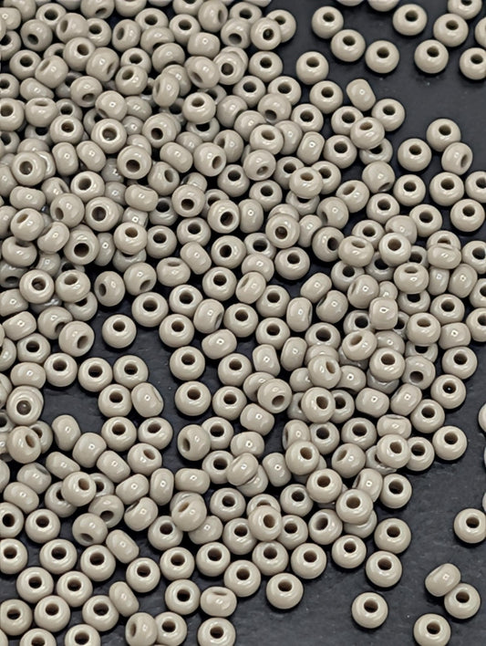 Opaque Gray | Preciosa Ornela Seed Beads | Size 11/0 | 15g Pkg ~630 pcs