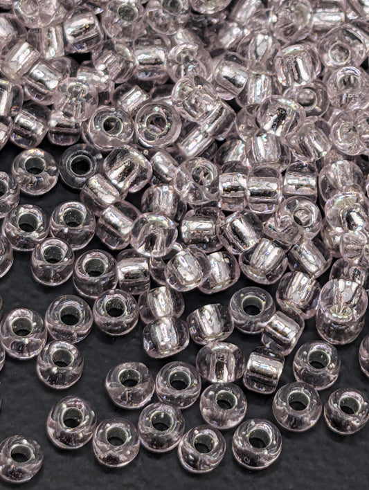 5011SB Silver-Lined Translucent Light Pink  8/0  Matsuno Seed Beads (15g, ~600 pcs)