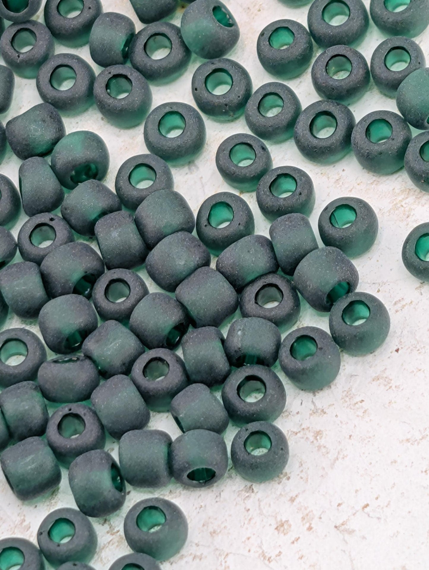 8336SB Transparent Dark Green Matte  8/0  Matsuno Seed Beads (15g, ~600 pcs)