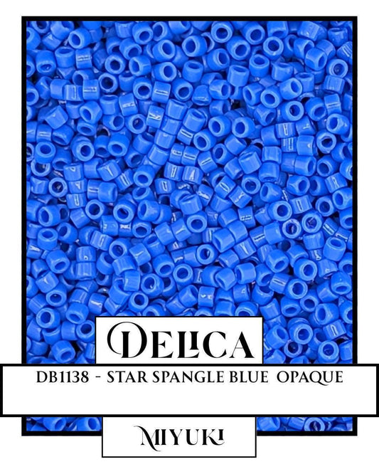Miyuki Delica Beads - Star Spangle Blue 11/0 Seed Beads | High Quality Glass Crafting Kit
