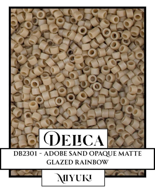 Miyuki Delica Beads - 11/0 Seed Bead Supply | Adobe Sand Opaque Matte Glazed Rainbow