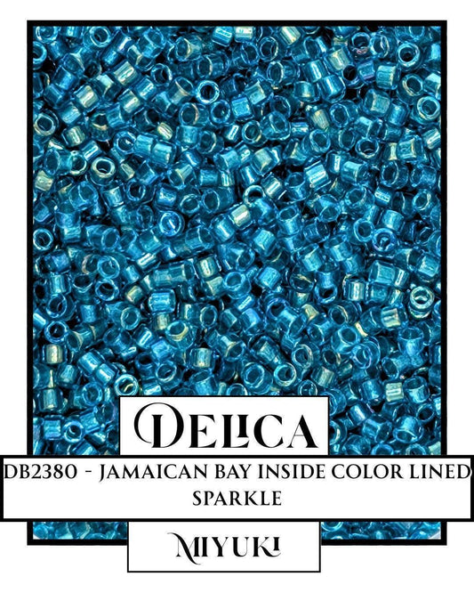 Miyuki Delica Beads - Jamaican Bay 11/0 Inside Color Lined Sparkle Seed Beads