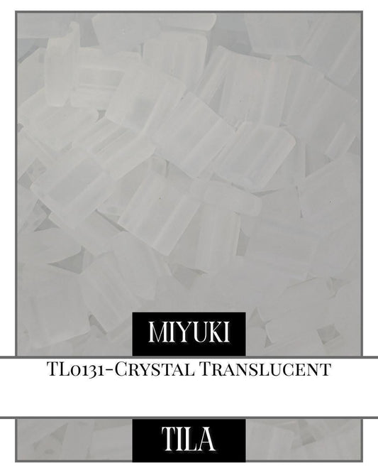 Miyuki Tila Beads – Crystal Translucent Matte 7.5 Gram Bead Pack for Bracelet Making