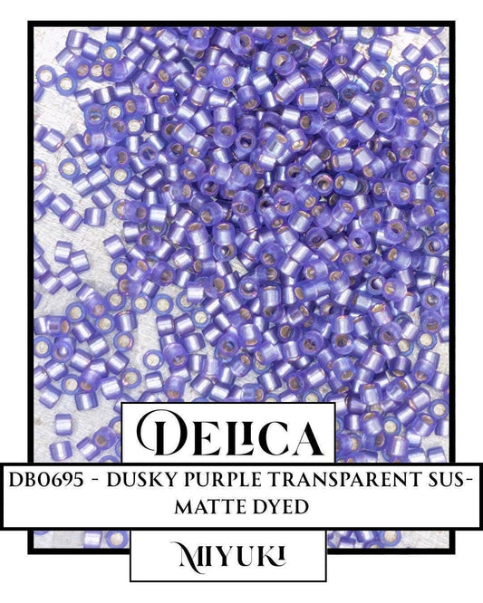 Miyuki Delica Beads - 11/0 Dusky Purple Silver Lined Glass Seed Beads | 7g Bag