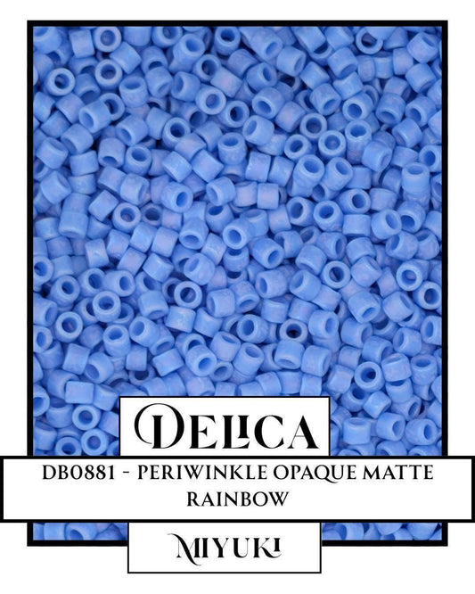 Miyuki Delica Beads - Periwinkle 11/0 Japanese Seed Beads | Premium Glass, Opaque Matte Finish