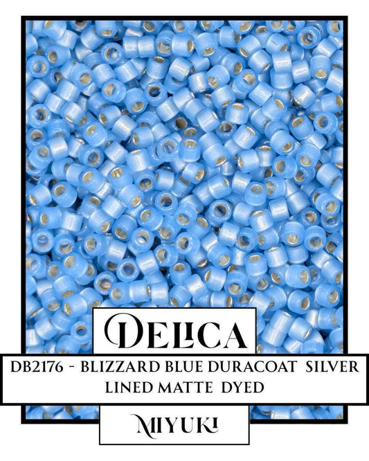 Miyuki Delica Beads 11/0 Blizzard Blue DC SL MA - Japanese Glass Seed Beads 7g