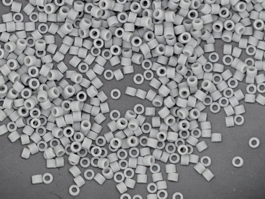 Miyuki Delica Beads - Genuine Japanese Seed Beads Size 11/0 Matte Gray Glass