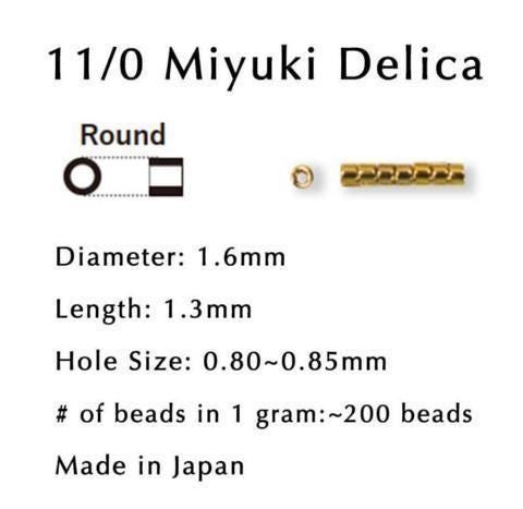 Miyuki Delica Beads 11/0 Seed Beads – Japanese Glass, Premium Uniform Colors