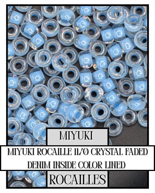 Miyuki Rocailles Beads Crystal Seed Beads 11/0 Size Inside Color Lined 20g