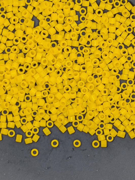 Miyuki Delica Beads - 11/0 Canary Opaque Glass Seed Beads | Premium Uniform Quality