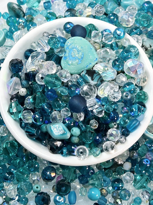 Glass Bead Soup Mix – Assorted Glass Beads for DIY Jewelry Kit with Vibrant Colors