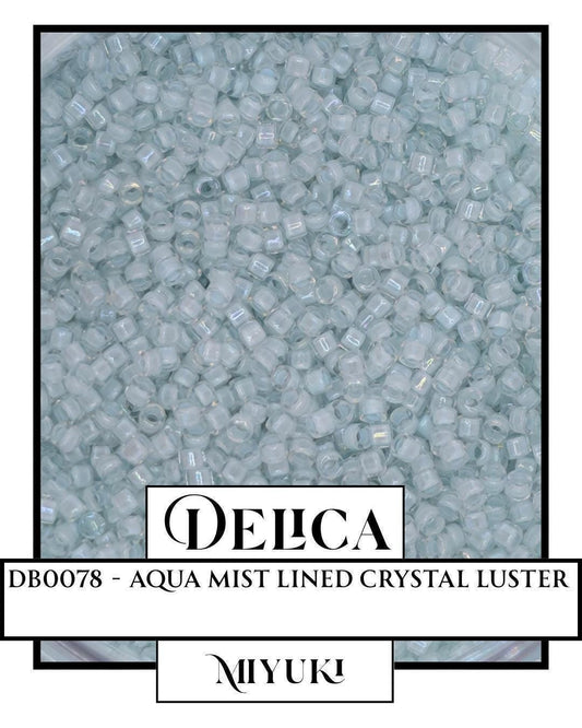 Miyuki Delica Beads - 11/0 Crystal Pale Aqua ICL/R, 7g Resealable Mylar Bag
