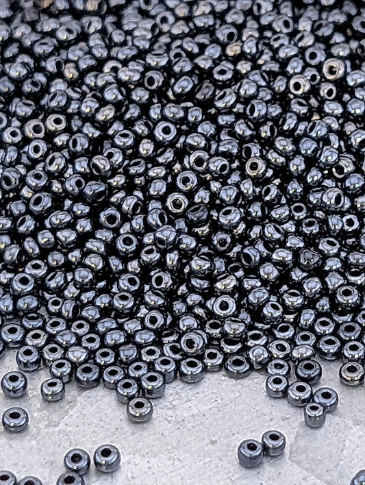 Opaque Black Seed Beads – Preciosa Seed Beads Size 11/0 | 15g Bead Package for Jewelry