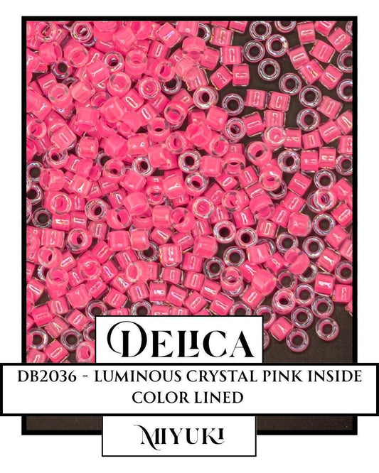 Miyuki Delica Beads - Luminous Crystal Pink 11/0 Glass Seed Beads | 7g