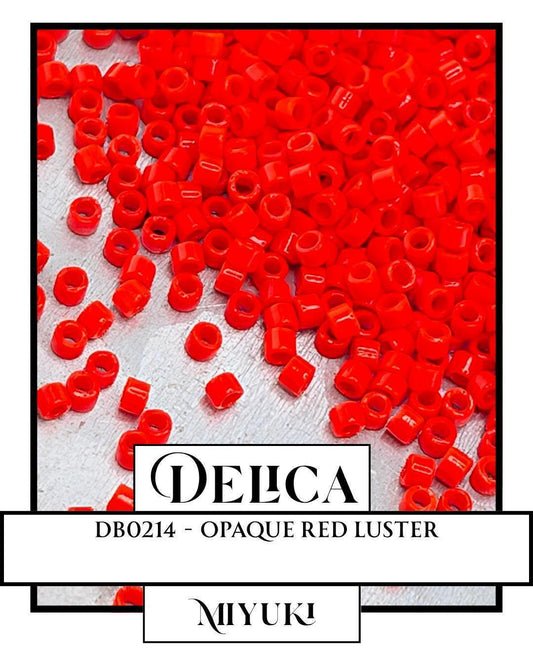Miyuki Delica Beads - Genuine Japanese Glass Seed Beads 11/0 in Opaque Red Luster