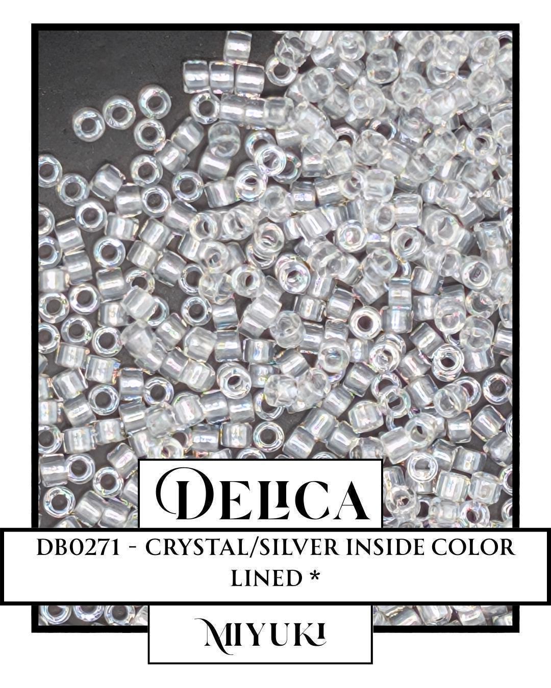 Miyuki Delica Beads - Crystal Silver ICL Size 11/0 | Premium Japanese Glass Beads