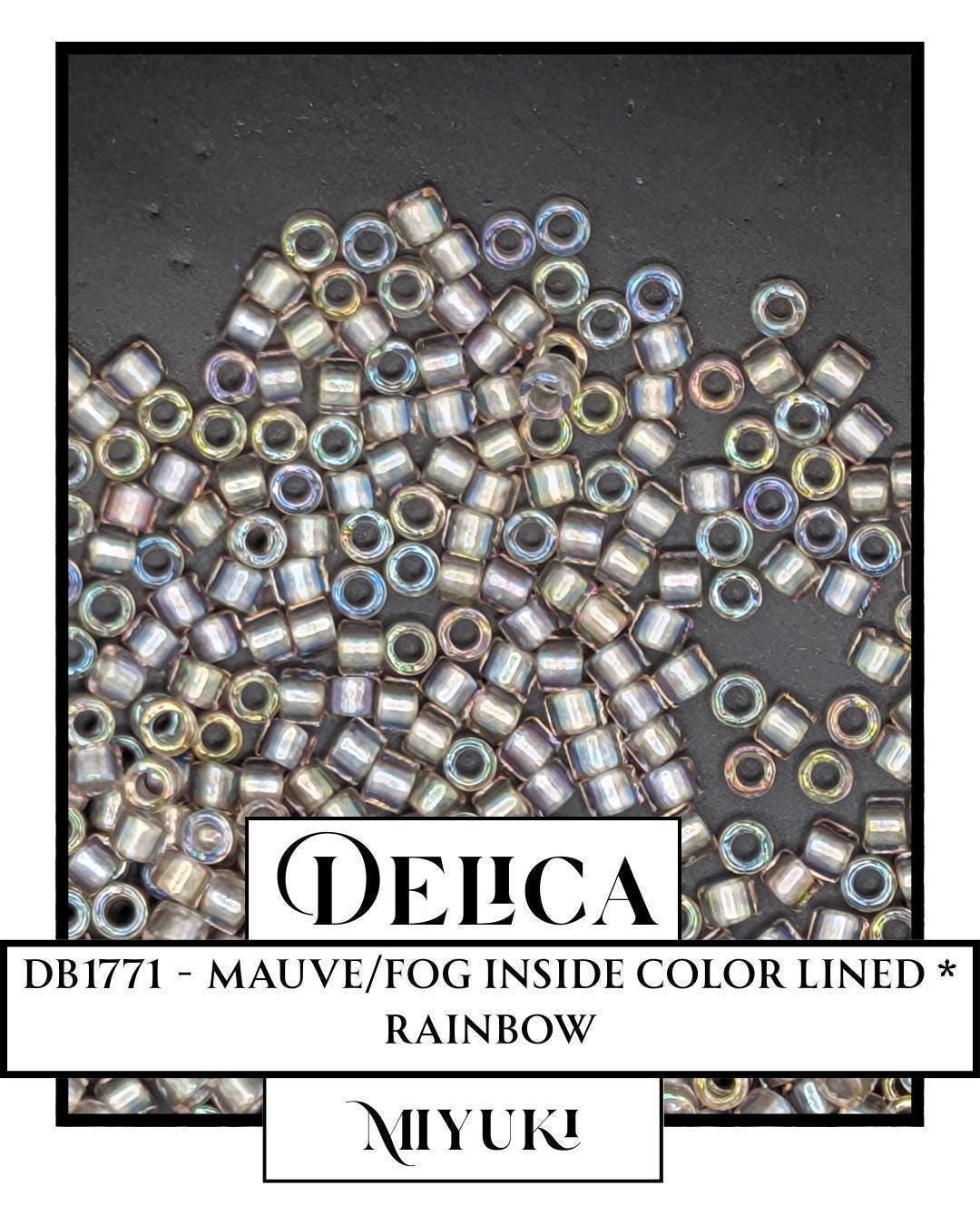 Miyuki Delica Beads - Size 11/0 Seed Beads Mauve Fog Color in Resealable Mylar Bag
