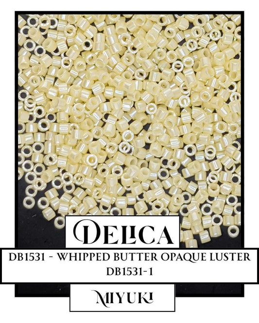 Miyuki Delica Beads – Whipped Butter Size 11 Seed Beads Pack in Mylar Bag