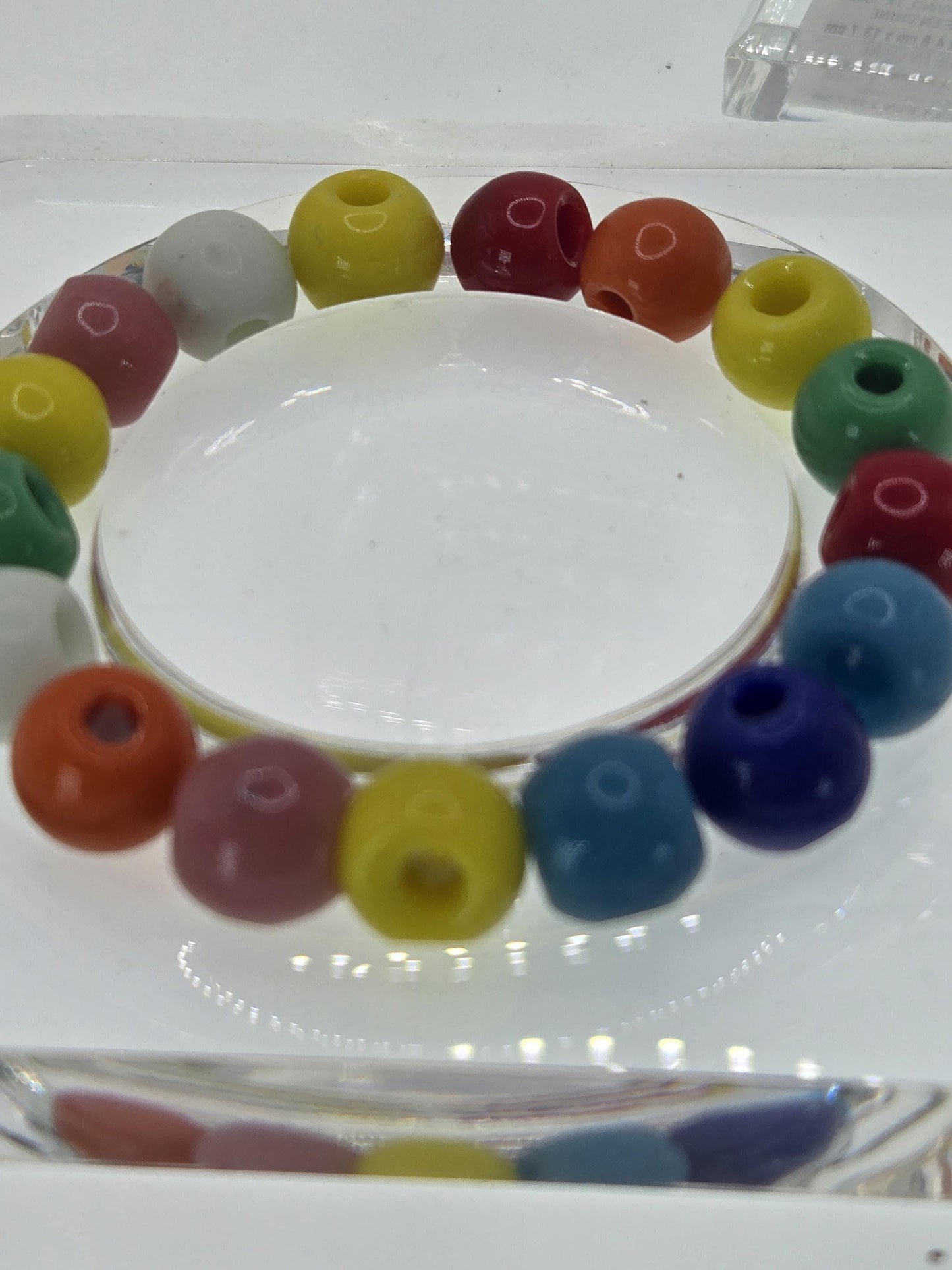 10mm Large Hole Beads - Round Glass Beads for DIY Jewelry Making Kit