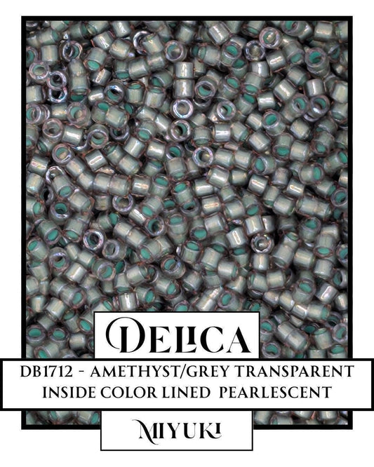 Miyuki Delica Beads - Amethyst Grey Size 11 Seed Beads Jewelry | Genuine Japanese Glass
