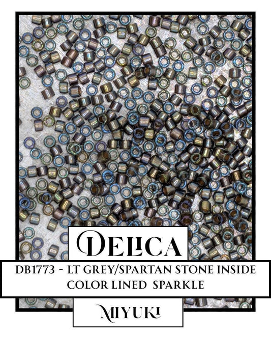 Miyuki Delica Beads – Japanese Glass Seed Beads 11/0, Light Grey Spartan Stone