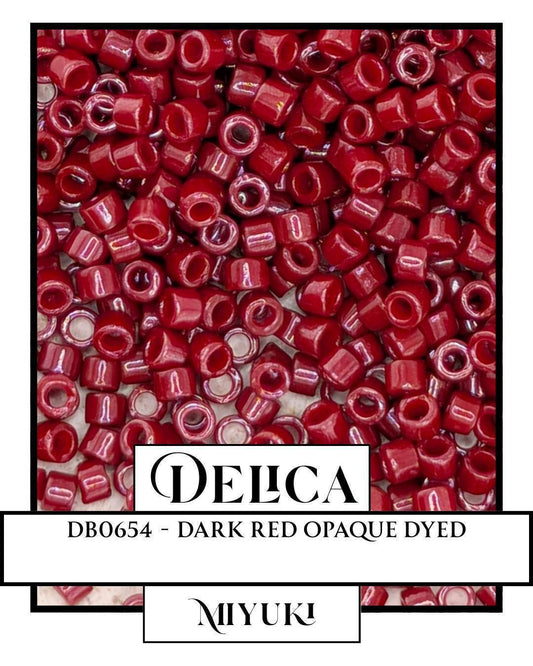 Miyuki Delica Beads - Dark Red 11/0 Seed Beads | Premium Japanese Glass