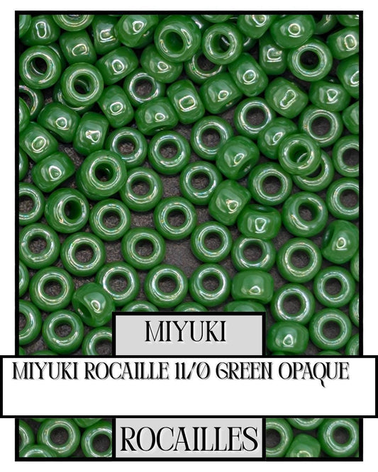 Miyuki Rocailles Beads Green 11/0 Seed Beads – Durable Glass Crafting Supplies