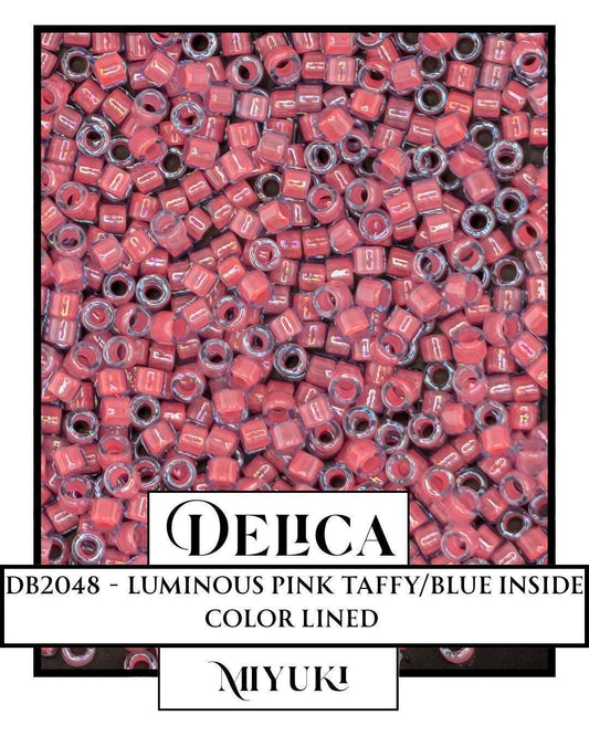 Miyuki Delica Beads – Japanese Glass Seed 11/0 Size | Pink Taffy Blue ICL