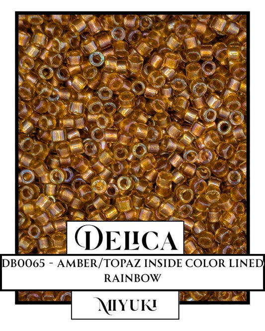 Miyuki Delica Beads – Amber Topaz 11/0 Japanese Glass Seed Beads | 7g Resealable Bag