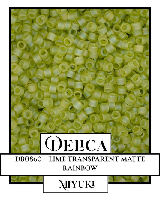 Miyuki Delica Beads - Lime Green 11/0 Seed Beads for Jewelry Making, High Quality