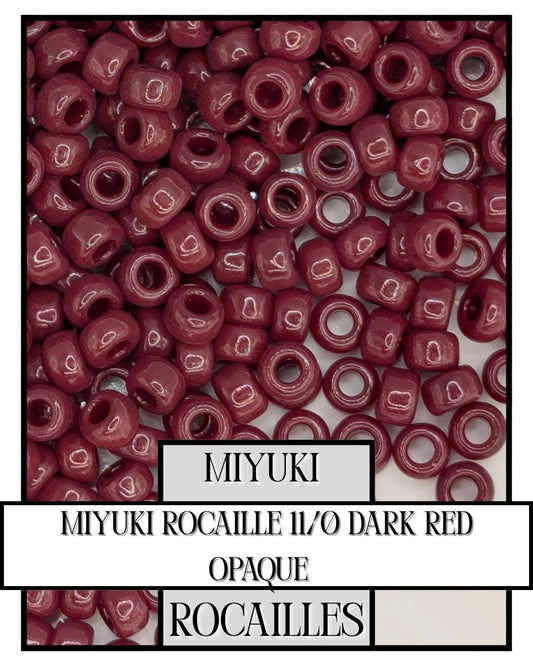 Dark Red Seed Beads – Miyuki 11/0 Opaque Glass Beads for Jewelry Making