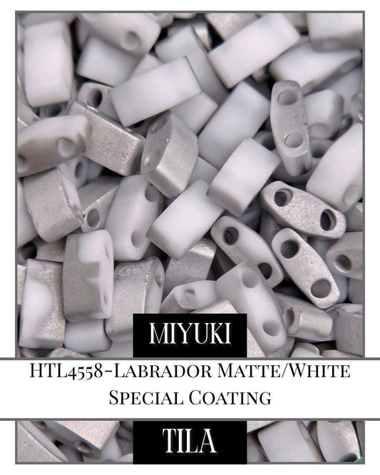 Miyuki Half Tila Beads – Matte Coated 2-Hole Flat Beads for Jewelry Making