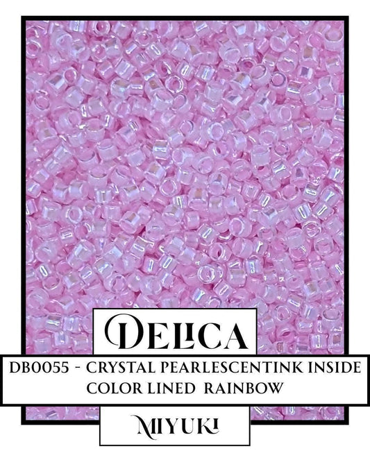 Miyuki Delica Beads - Size 11 Japanese Glass Seed Beads | Pink Crystal ICL R, 7g
