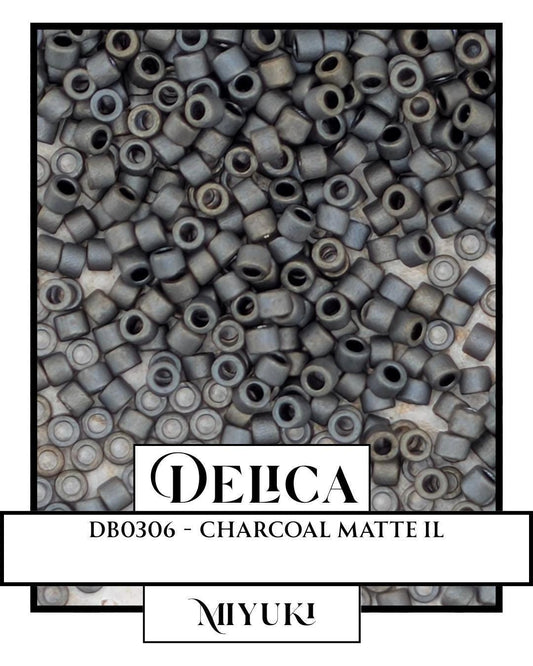 Miyuki Delica Beads - 11/0 Charcoal Seed Beads for Jewelry Making | High Quality Glass