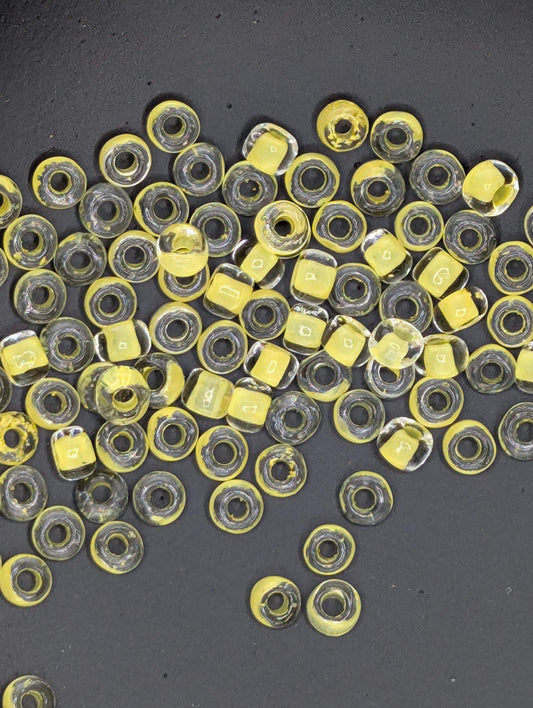 Translucent Seed Beads - Japanese Spacer Beads 6/0 Light Yellow for Intricate Beadwork