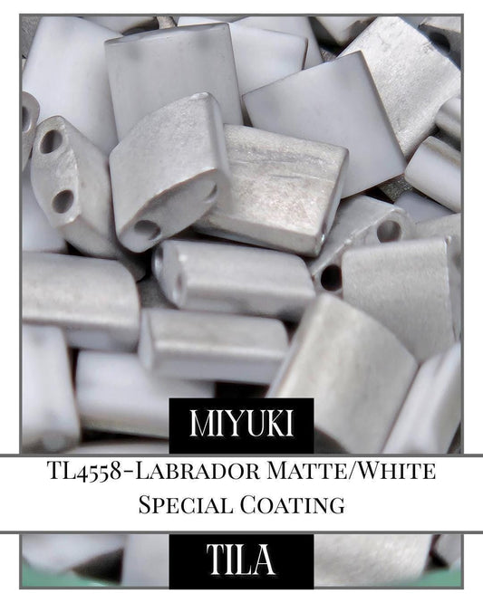 Miyuki Tila Beads – 7.5 Gram Bead Pack | Matte White Special Coat Finish