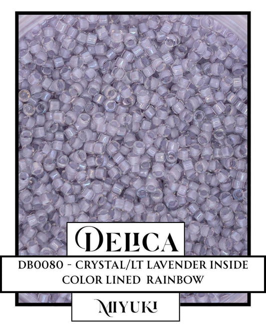 Miyuki Delica Beads 11/0 Seed Beads Jewelry - Pale Violet Lined Glass Craft