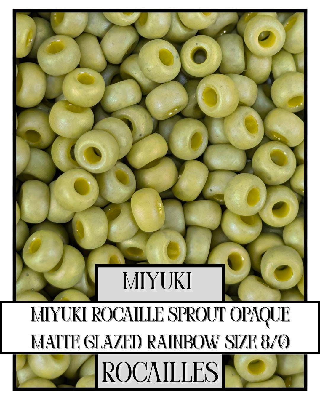 Miyuki Rocaille Beads – Opaque Matte Glazed Rainbow Size 8/0 Unique Seed Beads