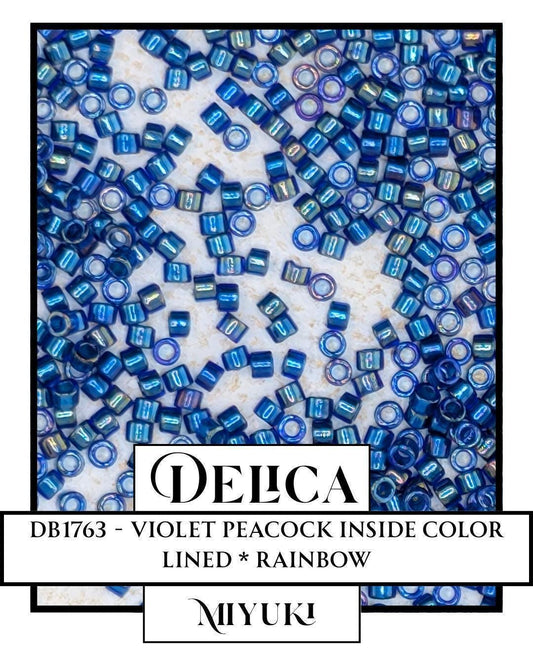 Miyuki Delica Beads 11/0 Violet Peacock ICL* R - Japanese Glass Seed Beads 7g