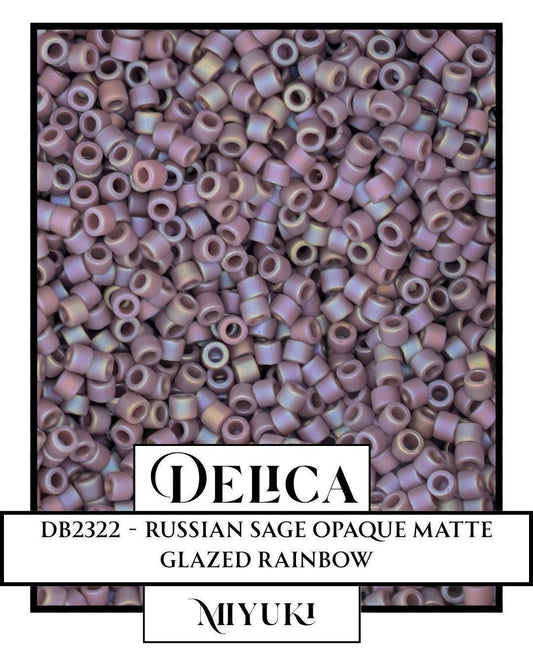 Miyuki Delica Beads - 11/0 Seed Bead Kit | Russian Sage Opaque Matte Glazed Rainbow