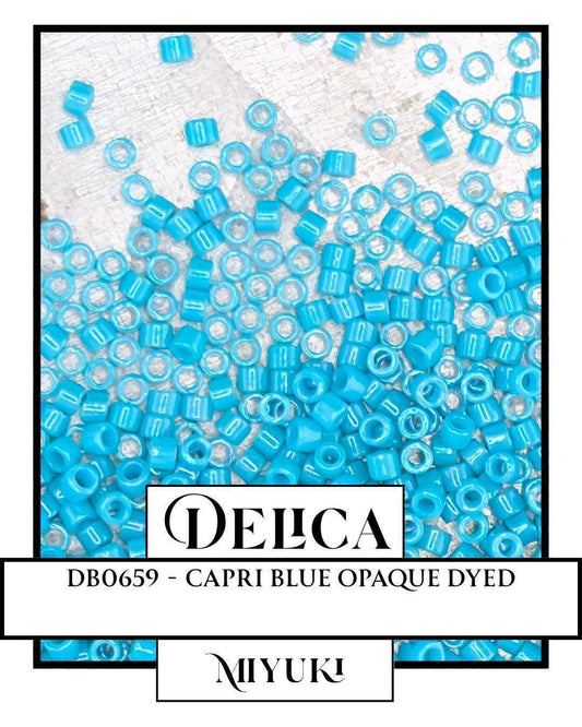 Miyuki Delica Beads – Capri Blue 11/0 Japanese Glass Seed Beads, 7g Package