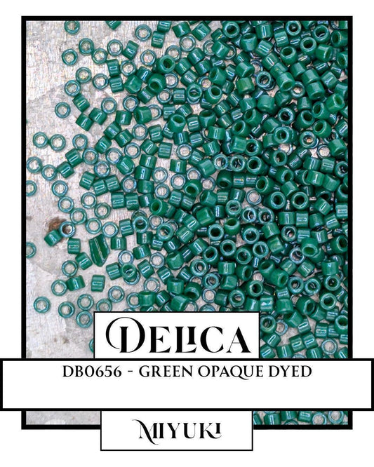Miyuki Delica Beads | Uniform Green Seed Beads Size 11/0 in Resealable Bag