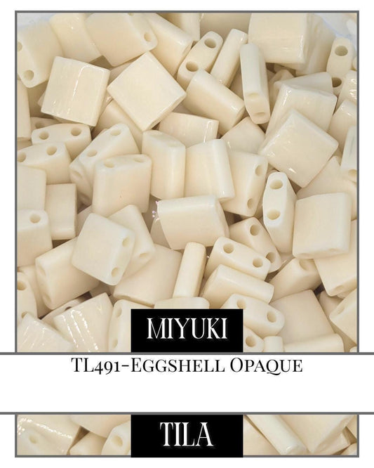 Miyuki Tila Beads - 7.5g Package | Flat Two Hole Beads for Jewelry Crafting