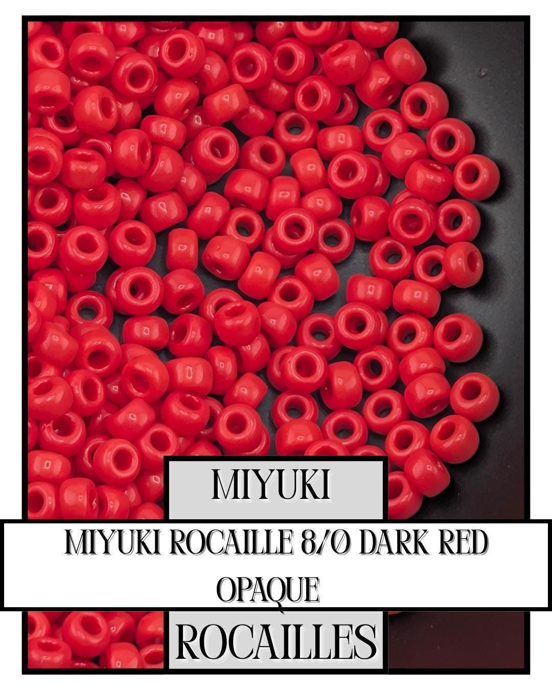 Miyuki Rocaille Beads Dark Red 8/0 – Durable Glass Seed Beads for Jewelry