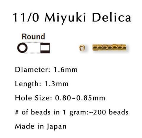 Miyuki Delica Beads 11/0 Dark Rose – Japanese Seed Beads | Semi Matte Finish, Resealable Bag