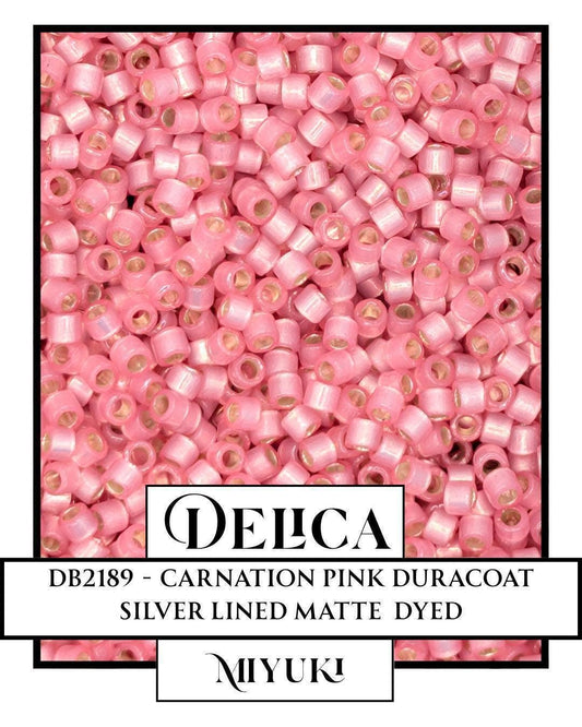 Miyuki Delica Beads - Size 11/0 Carnation Pink Glass Seed Beads | 7g Resealable Mylar Bag