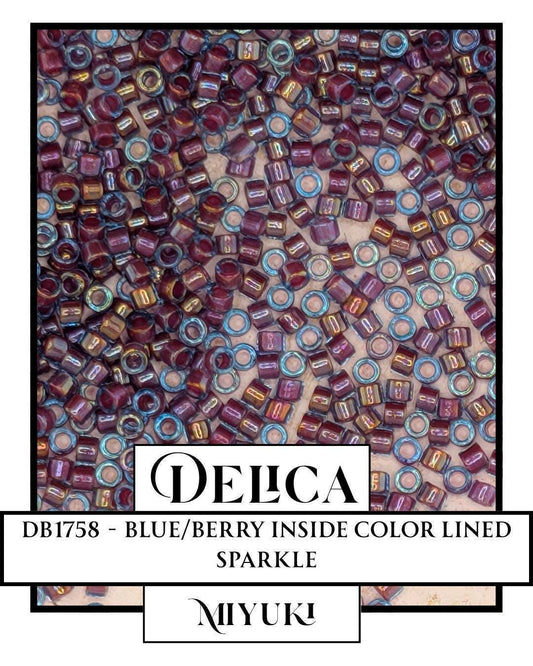 Miyuki Delica Beads - 11/0 Blue Berry Glass Seed Beads | Uniform, High Quality