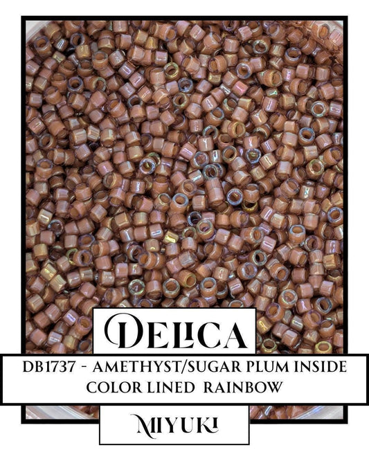 Miyuki Delica Beads – Amethyst Sugar Plum 11/0 Seed Beads Size 11 – 7g Pack