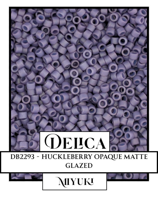 Miyuki Delica Beads - 11/0 Japanese Seed Beads | Huckleberry Matte Glass, Resealable Bag